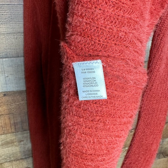 Quinn+Willow Burnt Orange sunset Long Cardigan L - Picture 3 of 7